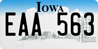 IA license plate EAA563