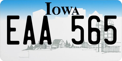 IA license plate EAA565