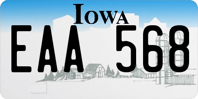 IA license plate EAA568