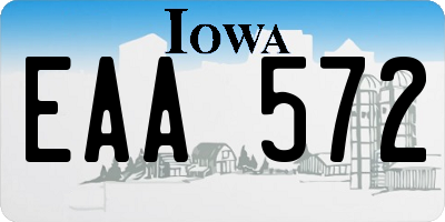 IA license plate EAA572