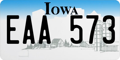 IA license plate EAA573