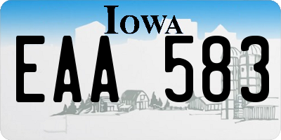 IA license plate EAA583