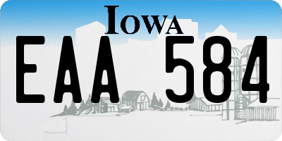IA license plate EAA584