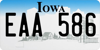 IA license plate EAA586