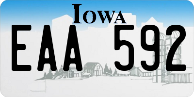 IA license plate EAA592