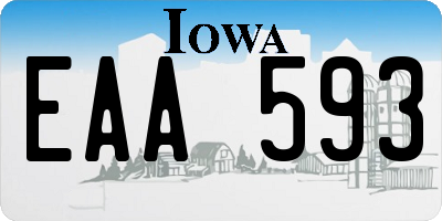 IA license plate EAA593