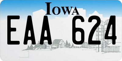 IA license plate EAA624