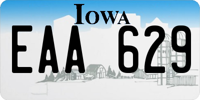 IA license plate EAA629