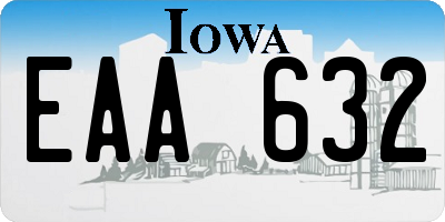 IA license plate EAA632