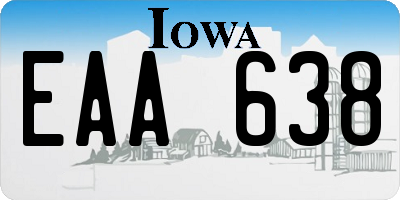 IA license plate EAA638