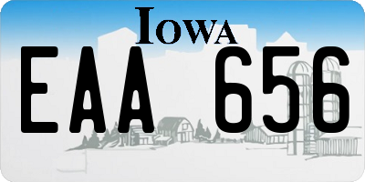 IA license plate EAA656