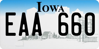 IA license plate EAA660