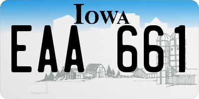 IA license plate EAA661