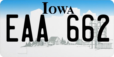 IA license plate EAA662