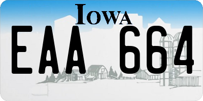 IA license plate EAA664