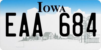 IA license plate EAA684