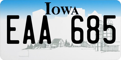 IA license plate EAA685