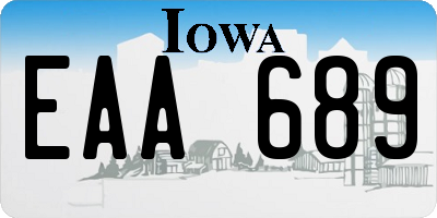 IA license plate EAA689