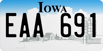 IA license plate EAA691