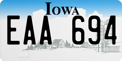 IA license plate EAA694