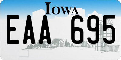 IA license plate EAA695