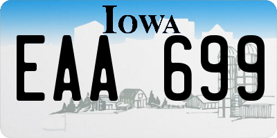 IA license plate EAA699