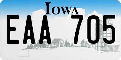 IA license plate EAA705