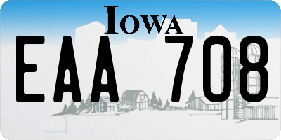 IA license plate EAA708