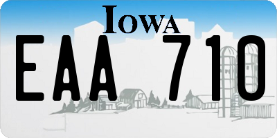 IA license plate EAA710