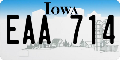 IA license plate EAA714