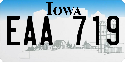 IA license plate EAA719