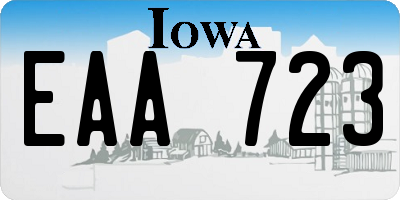 IA license plate EAA723