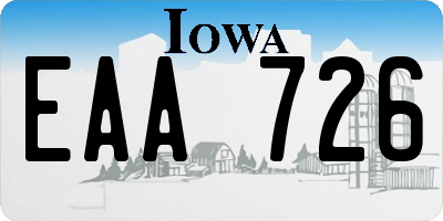 IA license plate EAA726