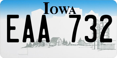 IA license plate EAA732