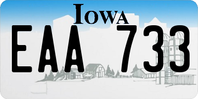 IA license plate EAA733