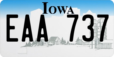 IA license plate EAA737