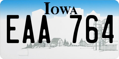 IA license plate EAA764