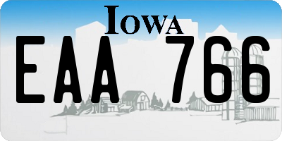 IA license plate EAA766