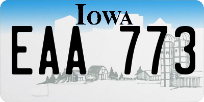 IA license plate EAA773