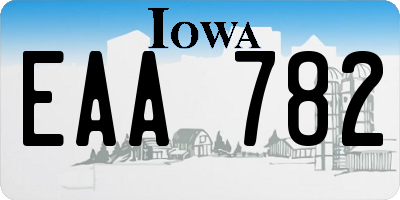 IA license plate EAA782