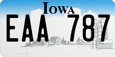 IA license plate EAA787