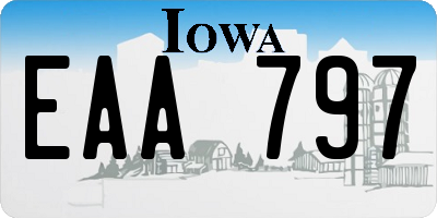 IA license plate EAA797