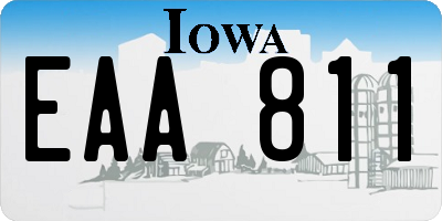 IA license plate EAA811