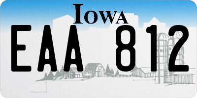 IA license plate EAA812