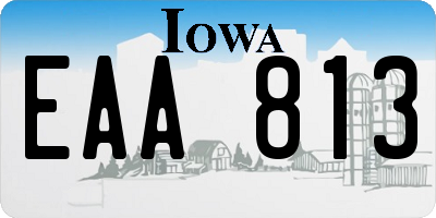 IA license plate EAA813