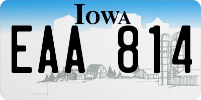 IA license plate EAA814