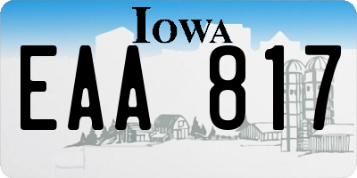 IA license plate EAA817