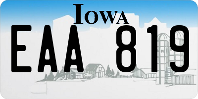 IA license plate EAA819