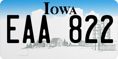 IA license plate EAA822