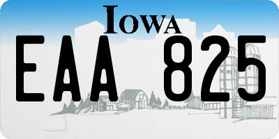 IA license plate EAA825